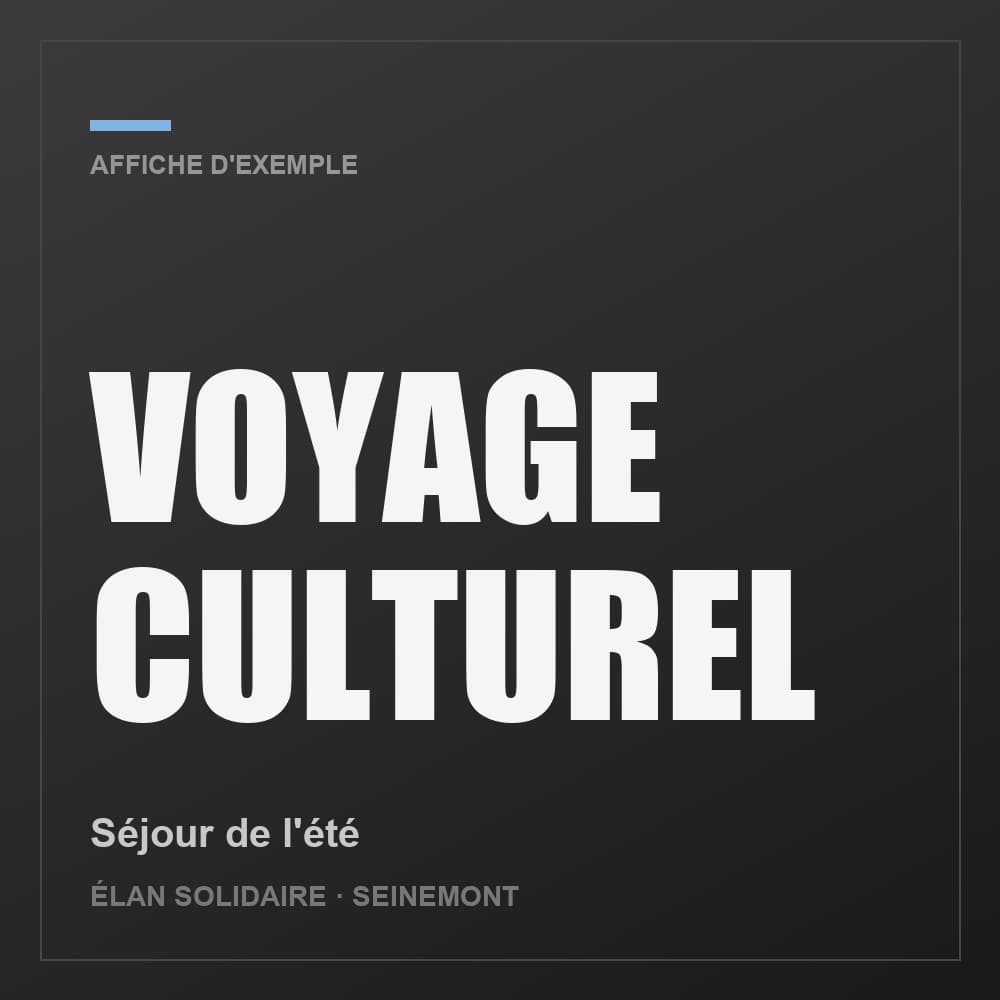 Voyage culturel — été