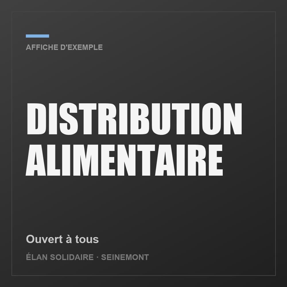 Distribution alimentaire ouverte à tous